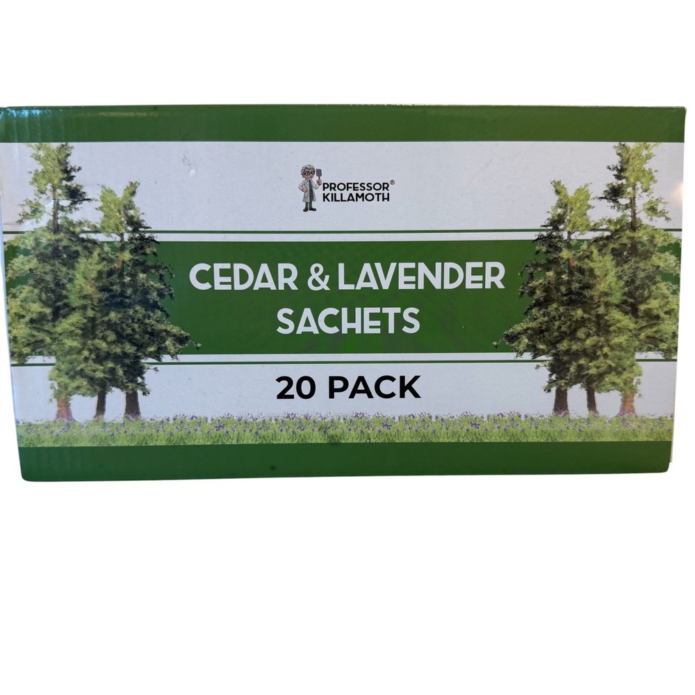 Professor Killamoth Cedar and Lavender Sachets 20 Pack Natural Home Fragrance